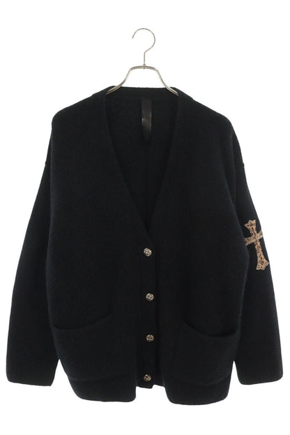 Chrome Hearts Overcast Calf Hair Cross Patch Cardigan Size M