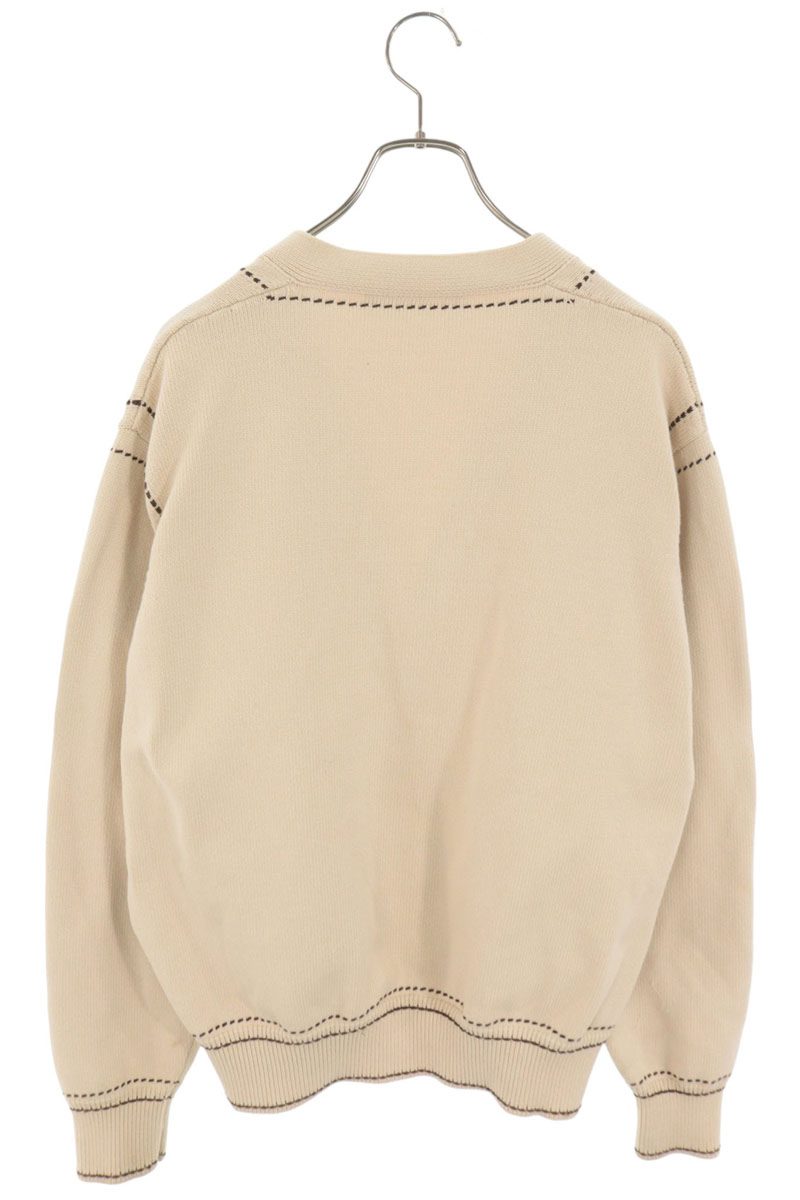 LOUISVUITTON 24AW Signature LV Logo Cotton Blend Cardigan Size L