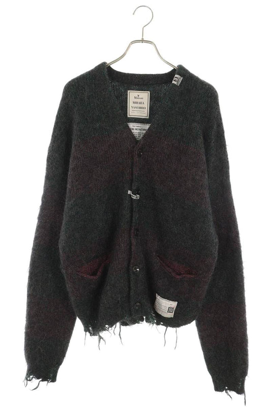 MIHARAYASUHIRO Green Cut-off Mohair Cardigan Size 46