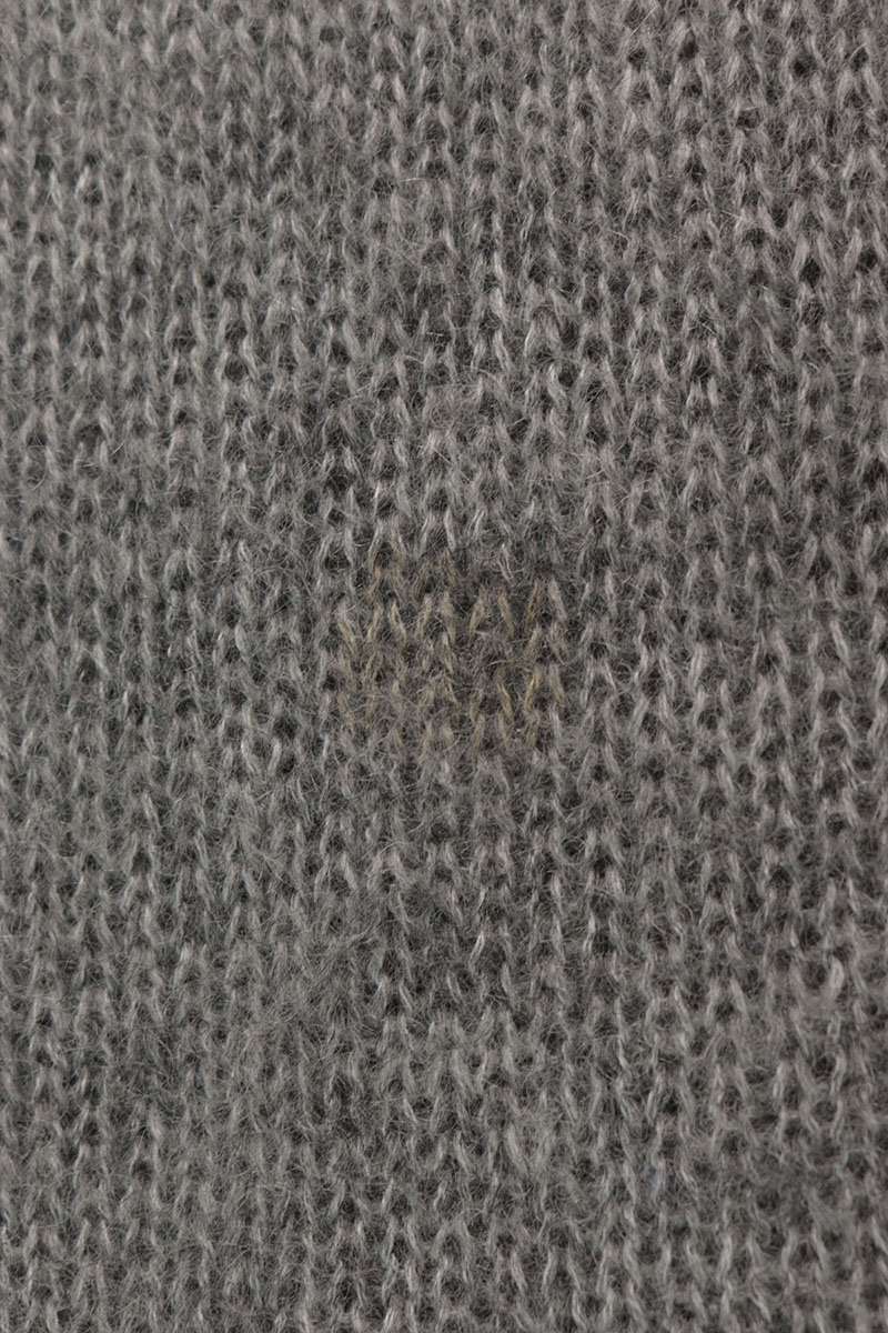 SAINT LAURENT PARIS Distressed Mohair Cardigan Gray Size XS