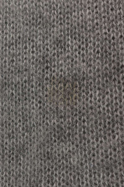 SAINT LAURENT PARIS Distressed Mohair Cardigan Gray Size XS