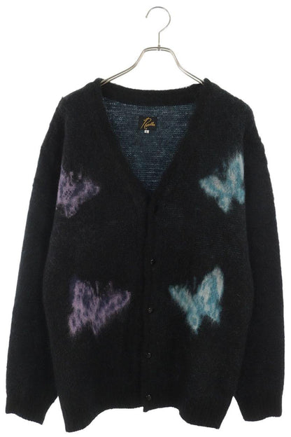 Needles Papillon Embroidered Mohair Cardigan Black Size L