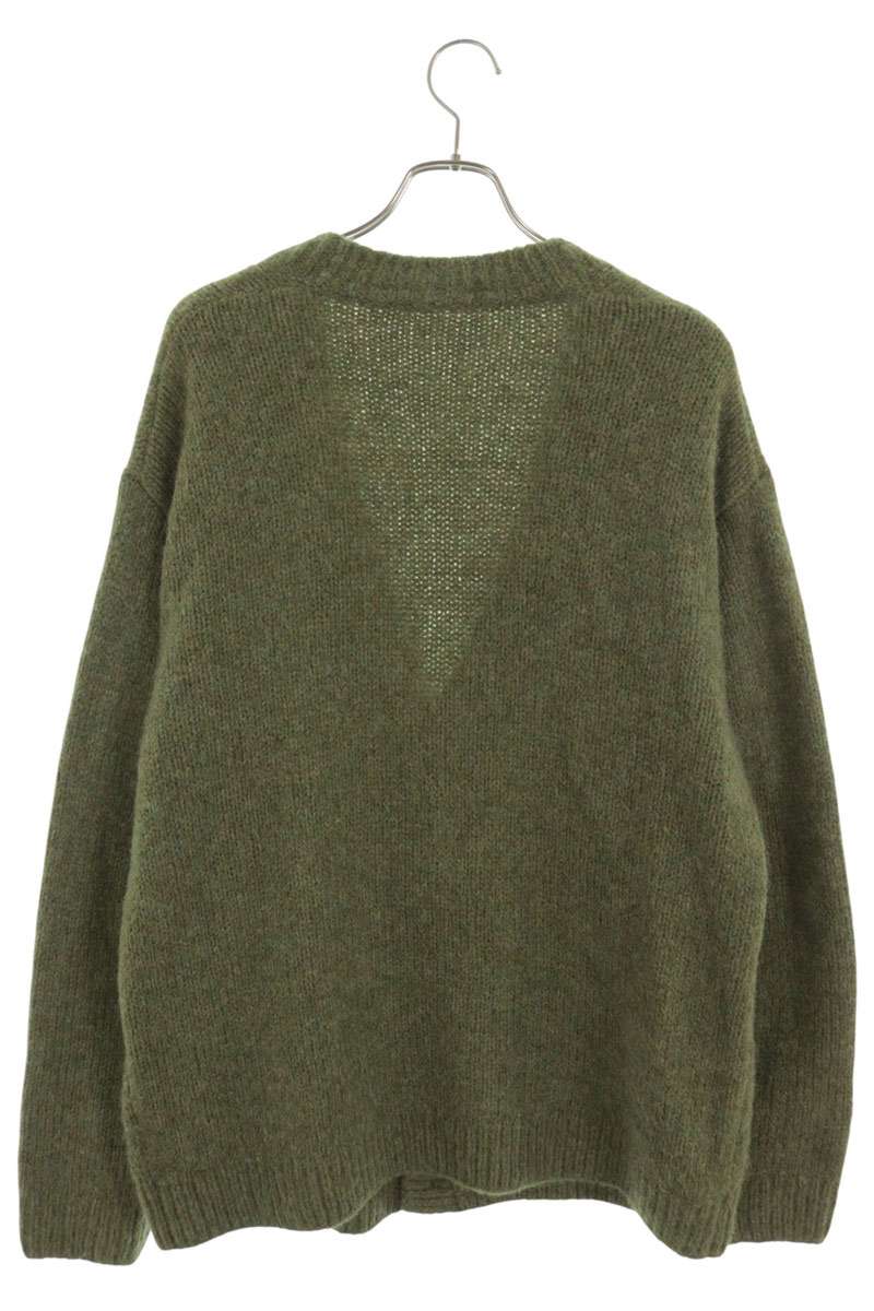 DRIES VAN NOTEN Green Alpaca Wool Pocket Cardigan Size XL