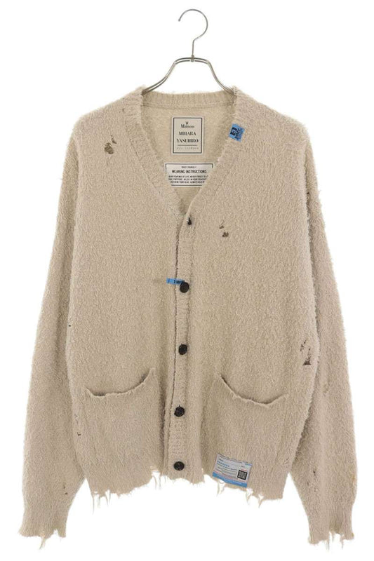 MIHARAYASUHIRO 23AW Distressed V-Neck Cardigan Size 46