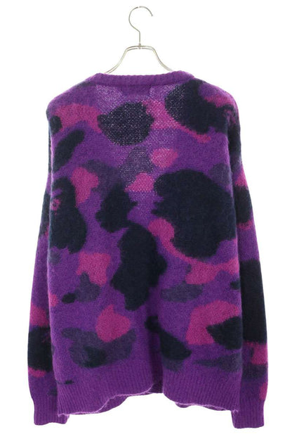 A BATHING APE Camo Wool Mohair Cardigan Size XL