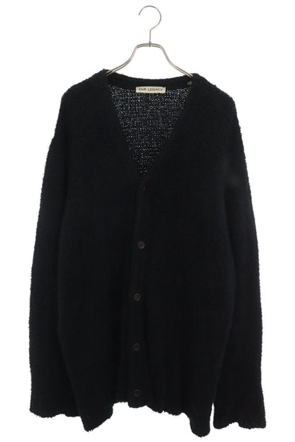 OUR LEGACY Black Cotton Knit Cardigan Size 50