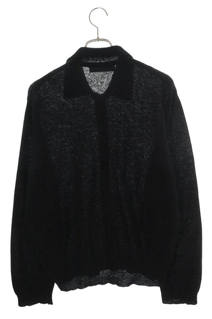 OUR LEGACY Evening Polo Alpaca Wool Knit Black Size 48