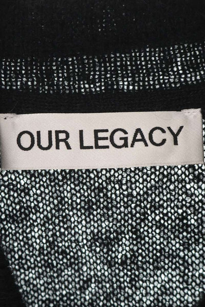 OUR LEGACY Evening Polo Alpaca Wool Knit Black Size 48