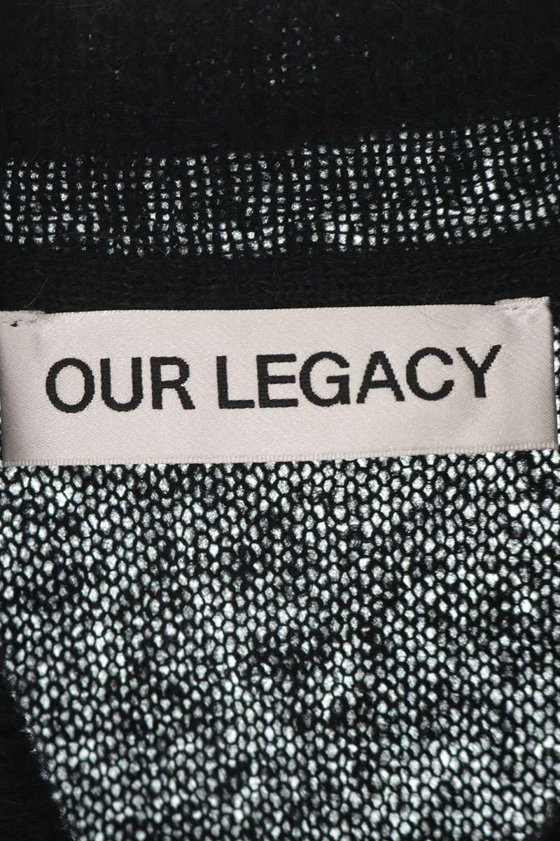 OUR LEGACY Evening Polo Alpaca Wool Knit Black Size 48