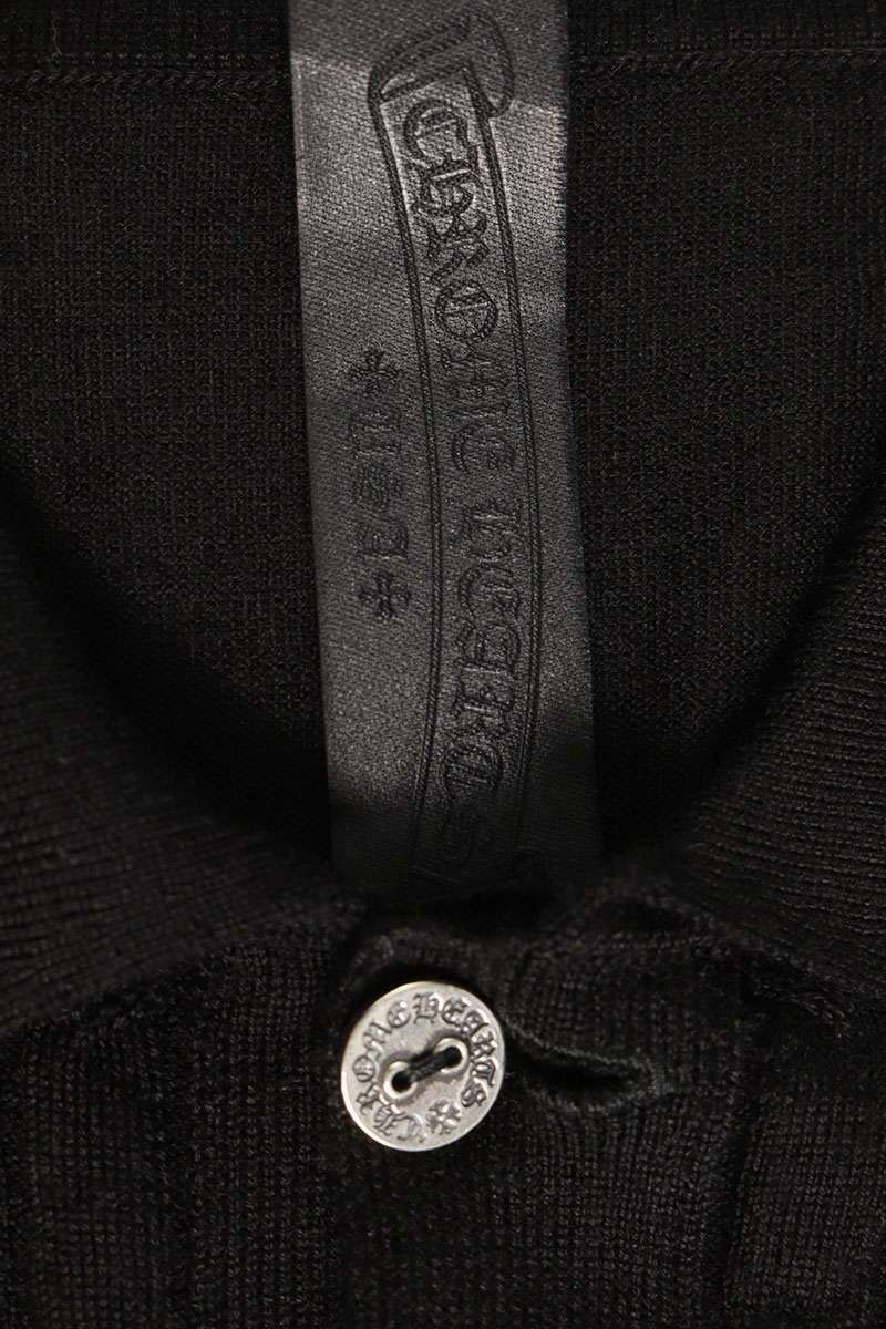 Chrome Hearts CH Logo Button Cashmere Silk Cardigan Size L
