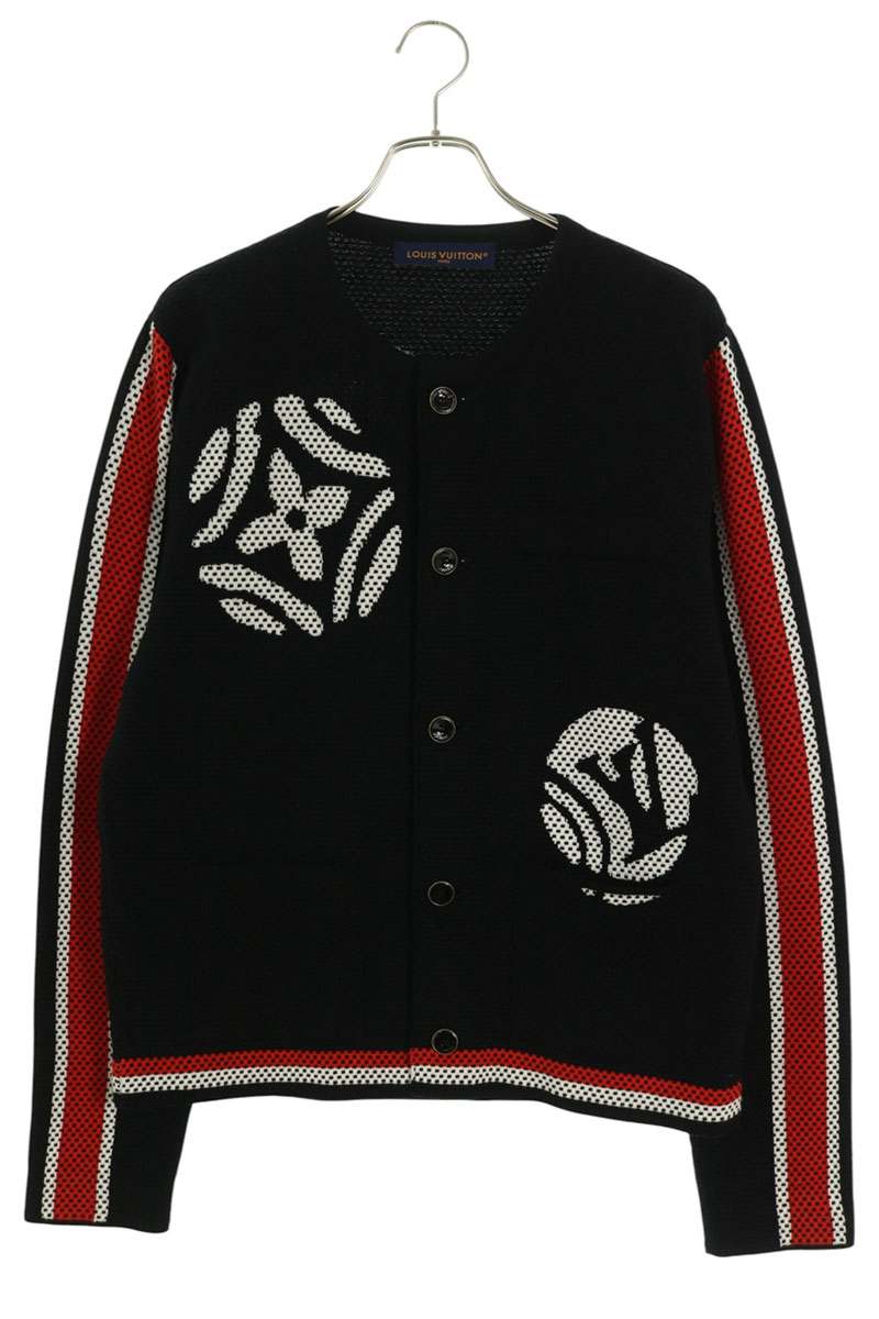 LOUISVUITTON Monogram Giant Knit Cardigan Black Size M