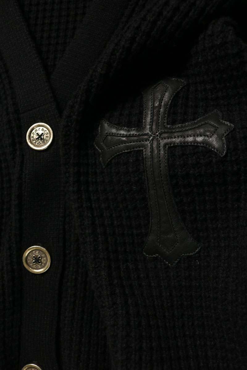 Chrome Hearts HIT & RUN Cashmere Cross Patch Cardigan Size L