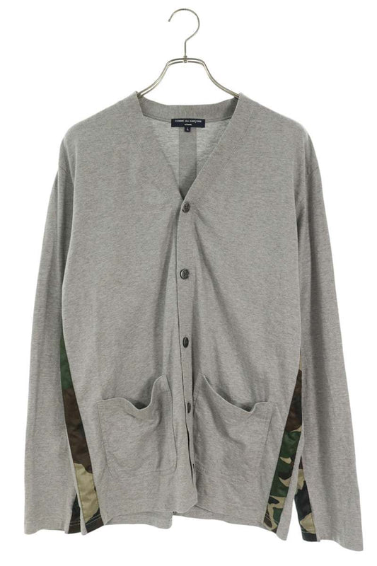 COMME des GARCONS HOMME Camo Switch Gray Green Cardigan Size L