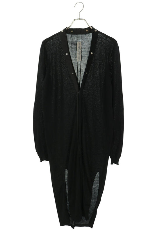 Rick Owens 20SS Wool Snap Button Long Cardigan Black Size L