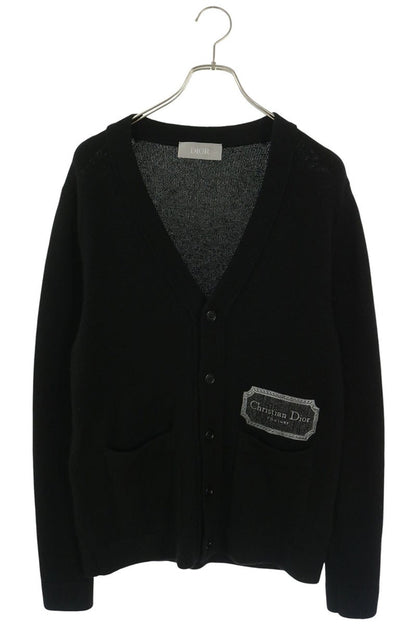 DIOR Logo Patch Cashmere Cardigan Black Size XS