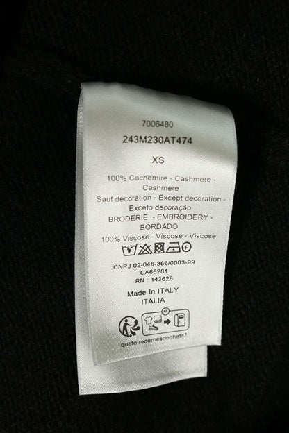 DIOR Logo Patch Cashmere Cardigan Black Size XS
