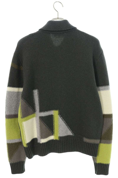 HERMES 25AW Geometric Variable Cardigan Green Size S