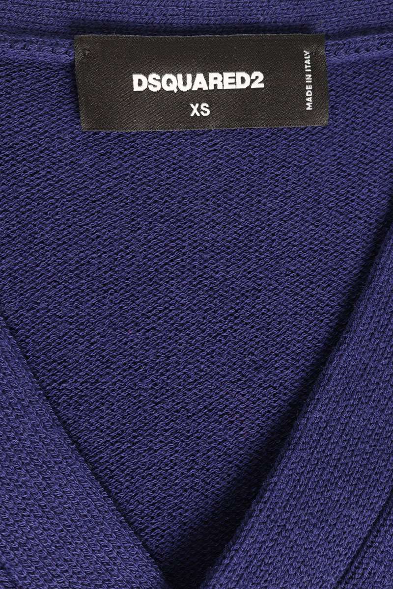 DSQUARED2 Wool Logo Patch Cardigan Navy Size XS
