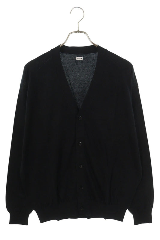 SEQUEL 25AW Logo Print Cotton Knit Cardigan Black Size S