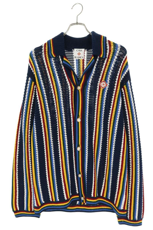 CASABLANCA Crochet Knit Cardigan Multi Size M