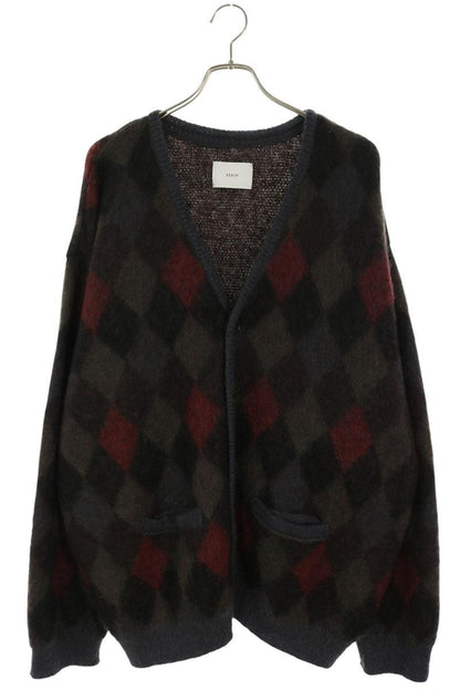 stein 22AW Kid Mohair Argyle Knit Cardigan Multi Size L