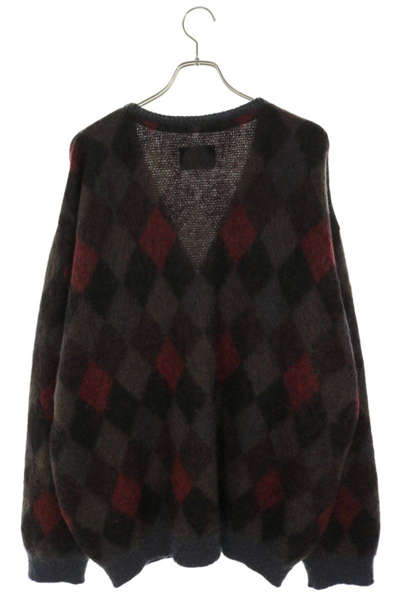 stein 22AW Kid Mohair Argyle Knit Cardigan Multi Size L