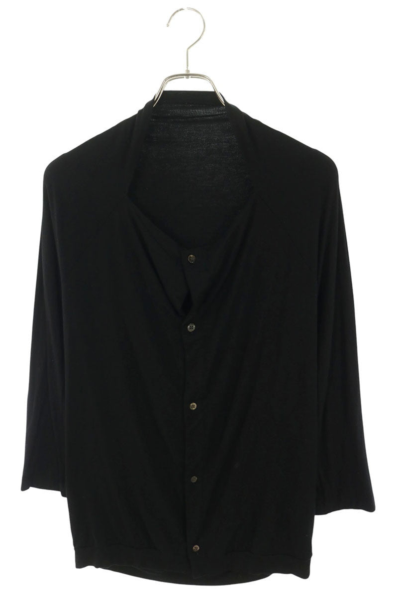 Y's Rayon Blend Button-Up Cardigan Black Size 3