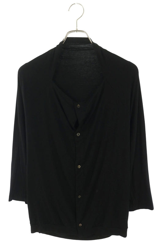 Y's Rayon Blend Button-Up Cardigan Black Size 3