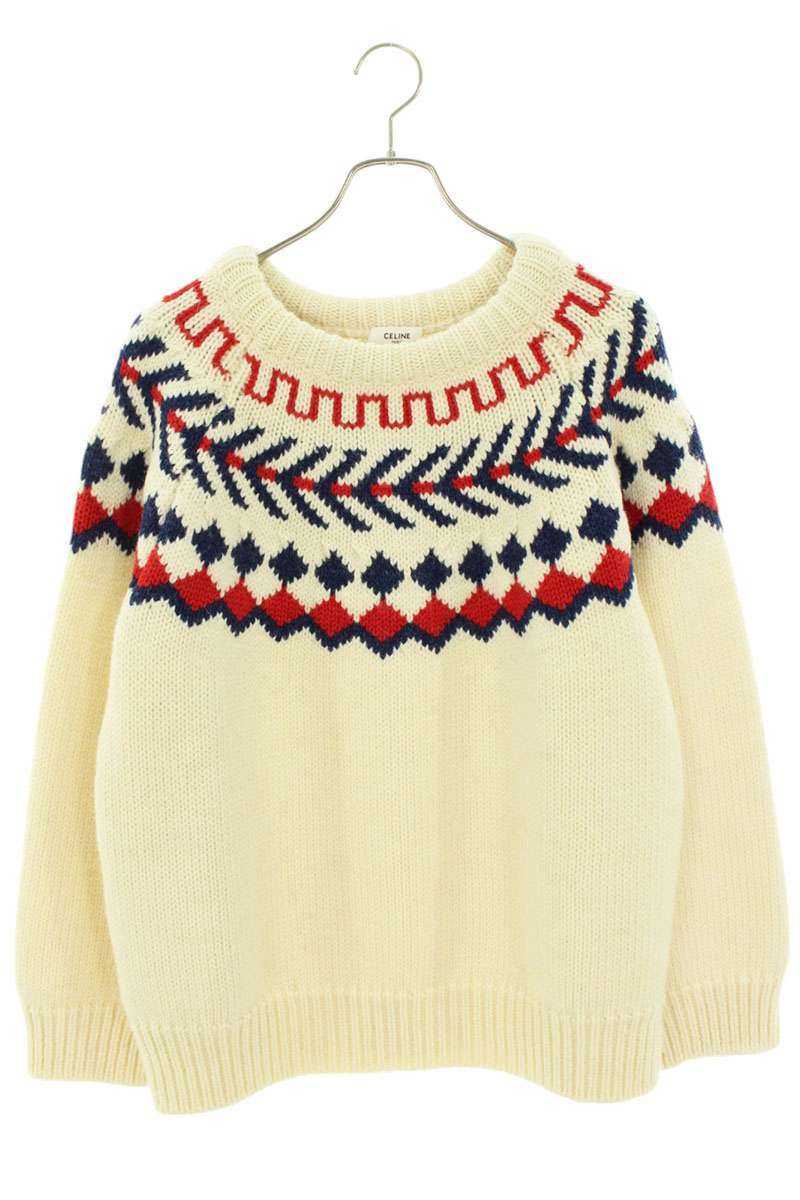 CELINE 21AW Oversized Shetland Knit Multi Size S