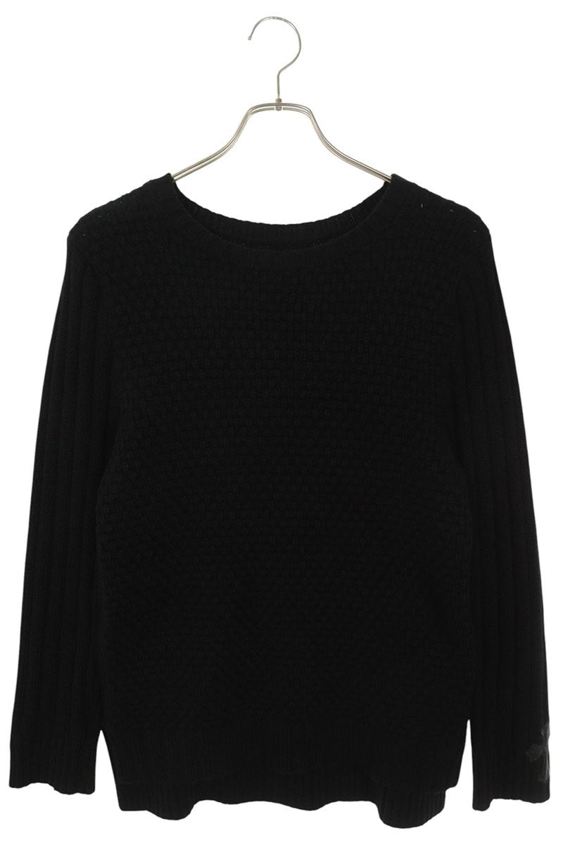 Chrome Hearts Cross Patch Cashmere Knit Sweater Black Size S