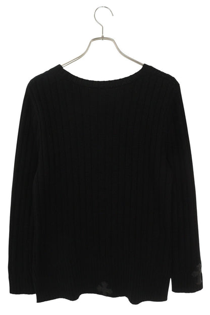 Chrome Hearts Cross Patch Cashmere Knit Sweater Black Size S