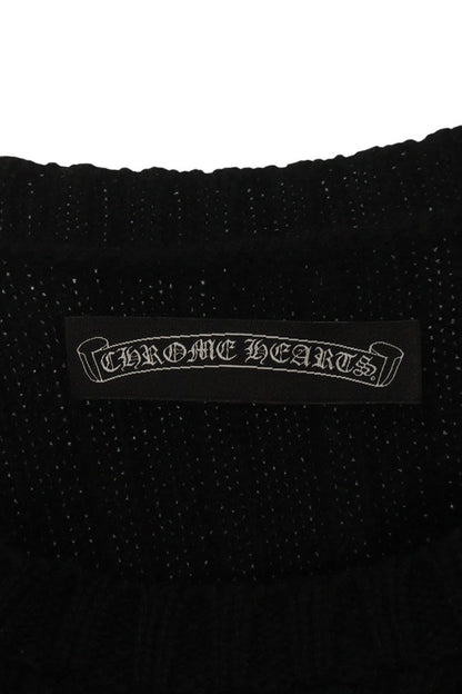 Chrome Hearts Cross Patch Cashmere Knit Sweater Black Size S