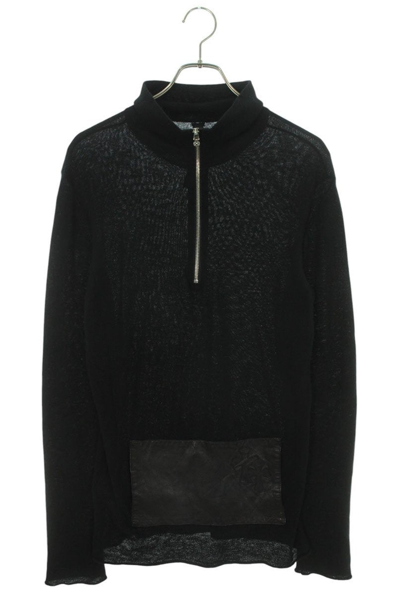 Chrome Hearts Cross Patch Leather Knit Sweater Size M