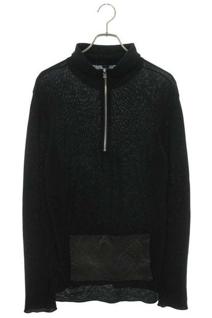 Chrome Hearts Cross Patch Leather Knit Sweater Size M
