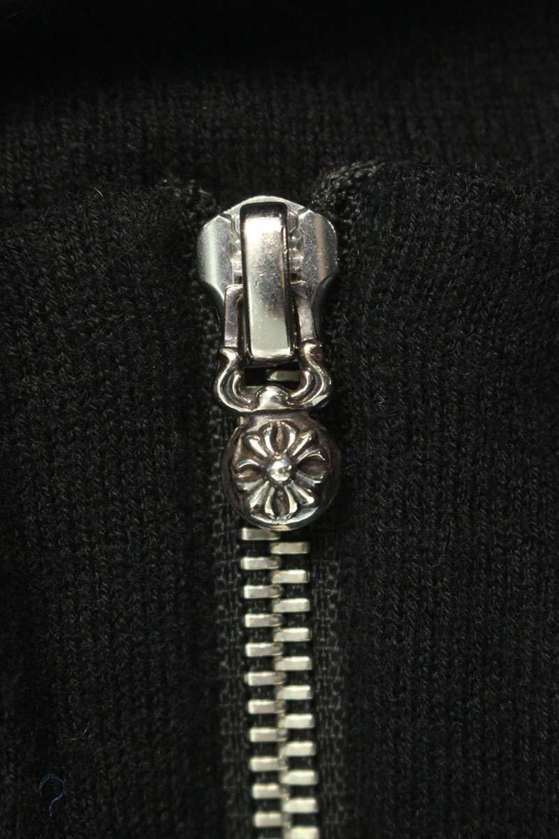 Chrome Hearts Cross Patch Leather Knit Sweater Size M
