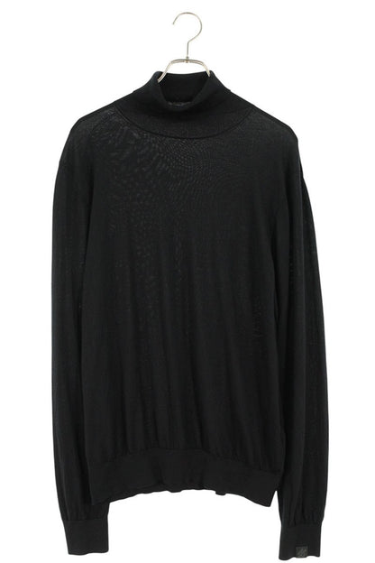 Louis Vuitton 25SS Silk Cashmere High Neck Knit Sweater Black Size L
