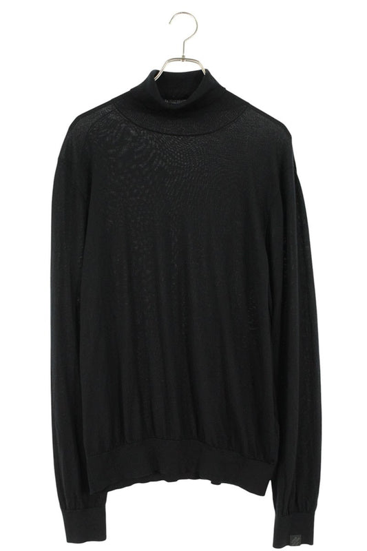 Louis Vuitton 25SS Silk Cashmere High Neck Knit Sweater Black Size L