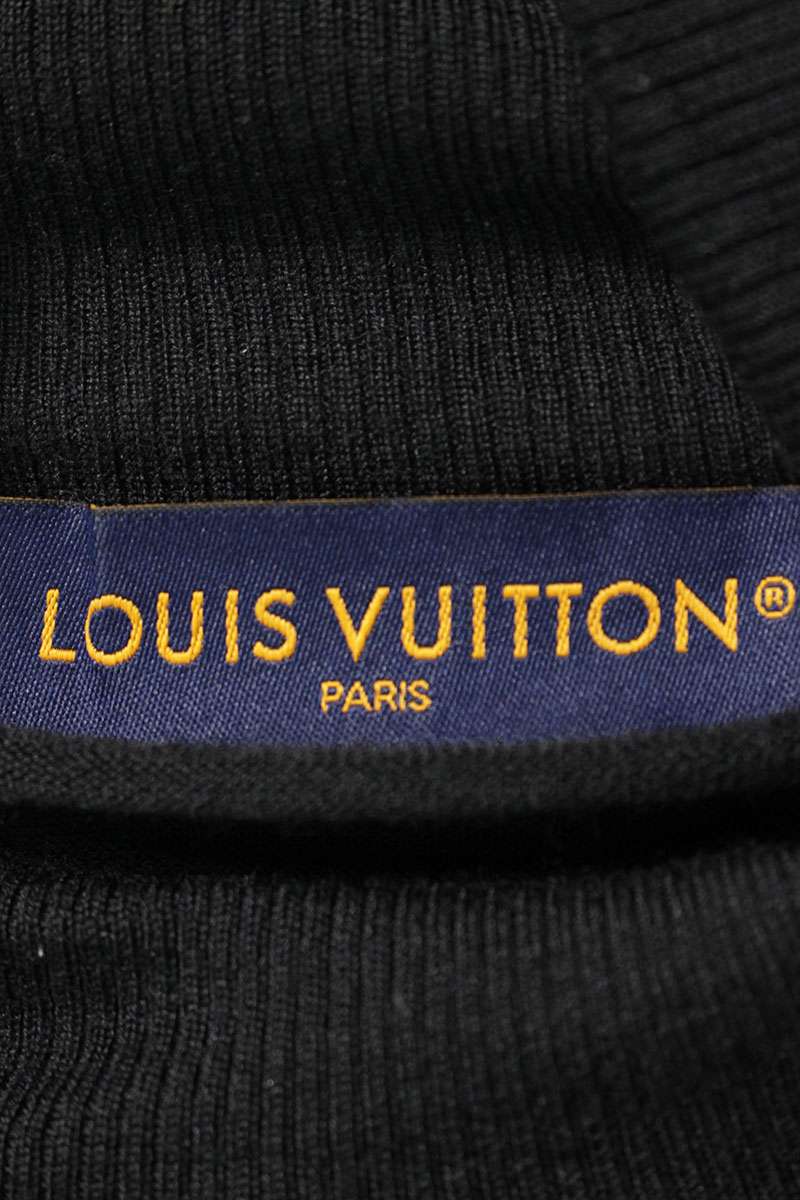 Louis Vuitton 25SS Silk Cashmere High Neck Knit Sweater Black Size L