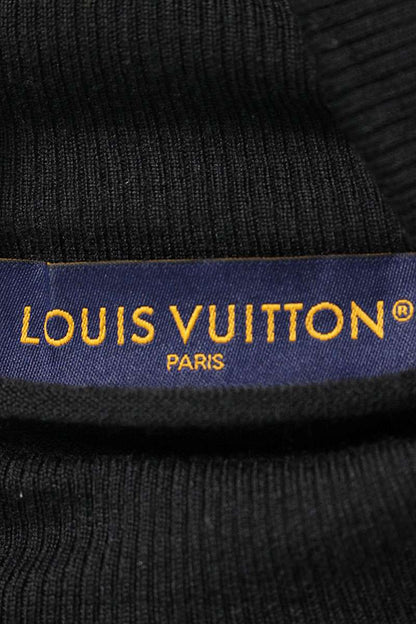 Louis Vuitton 25SS Silk Cashmere High Neck Knit Sweater Black Size L