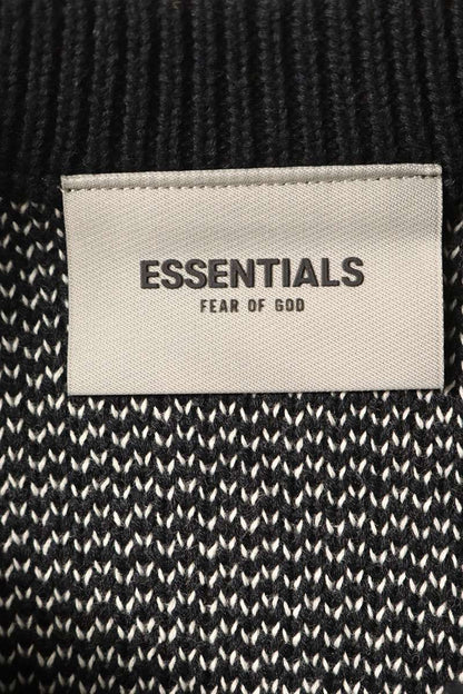 FOG ESSENTIALS Logo Crewneck Knit Sweater Black Size XS