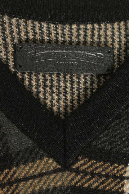 Chrome Hearts BIG CITY Check Pattern V-Neck Knit Size M