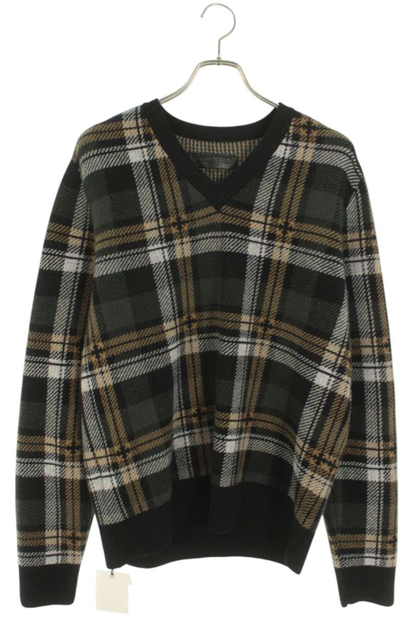 Chrome Hearts BIG CITY V-Neck Knit Sweater Multi Size M