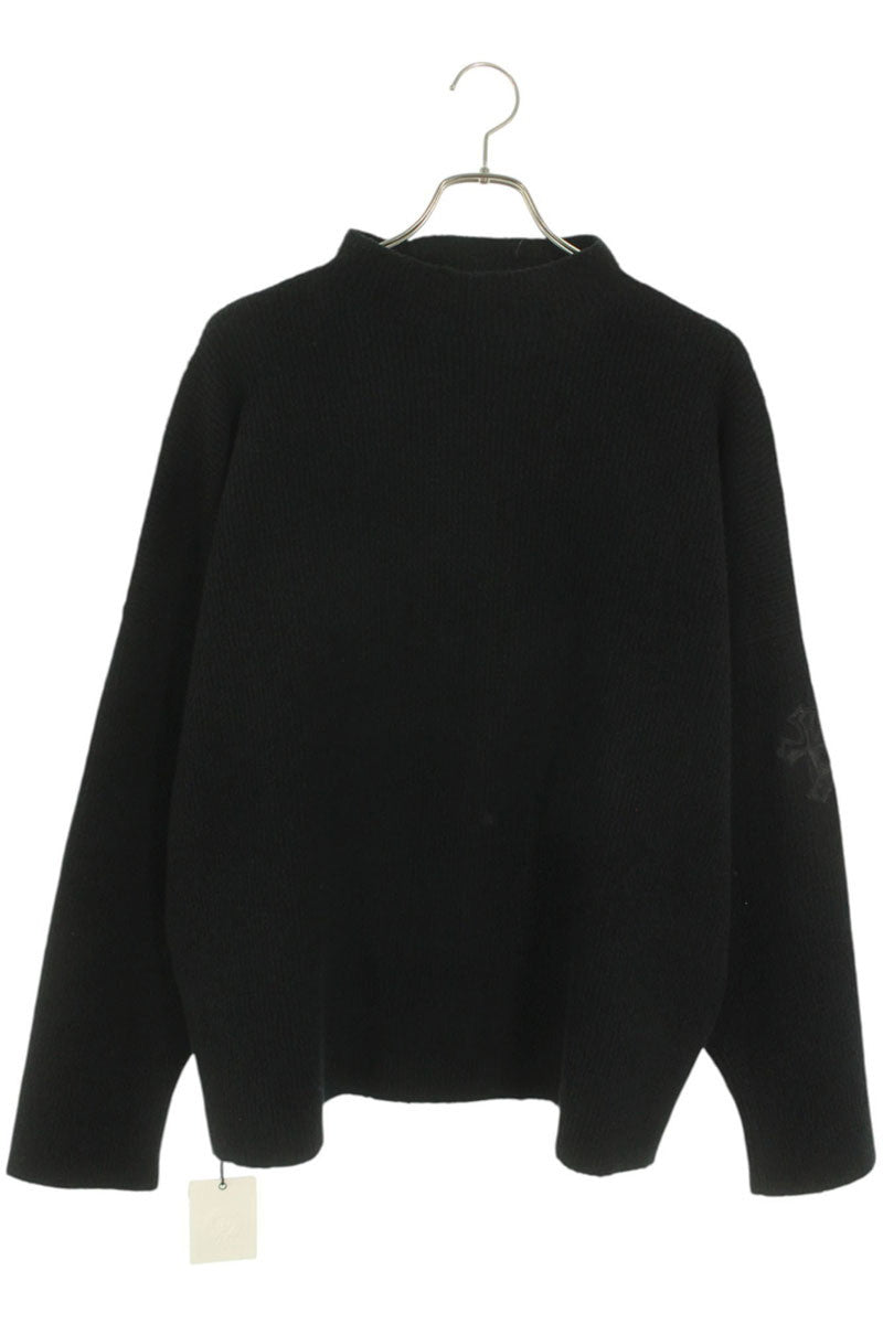 Chrome Hearts High Neck Knit Sweater Black Size MED/LRG