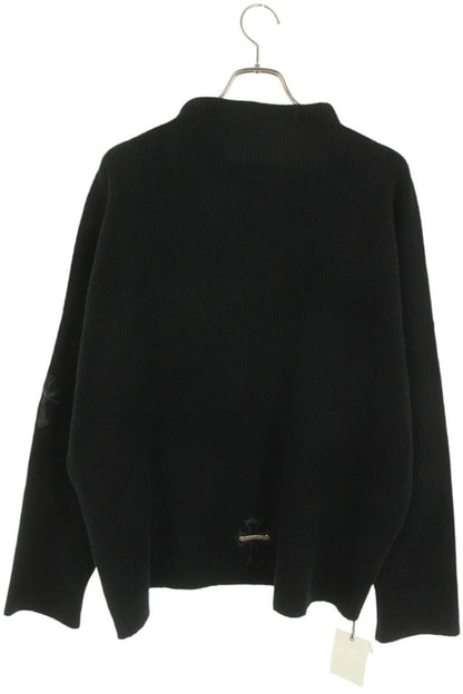 Chrome Hearts High Neck Knit Sweater Black Size MED/LRG