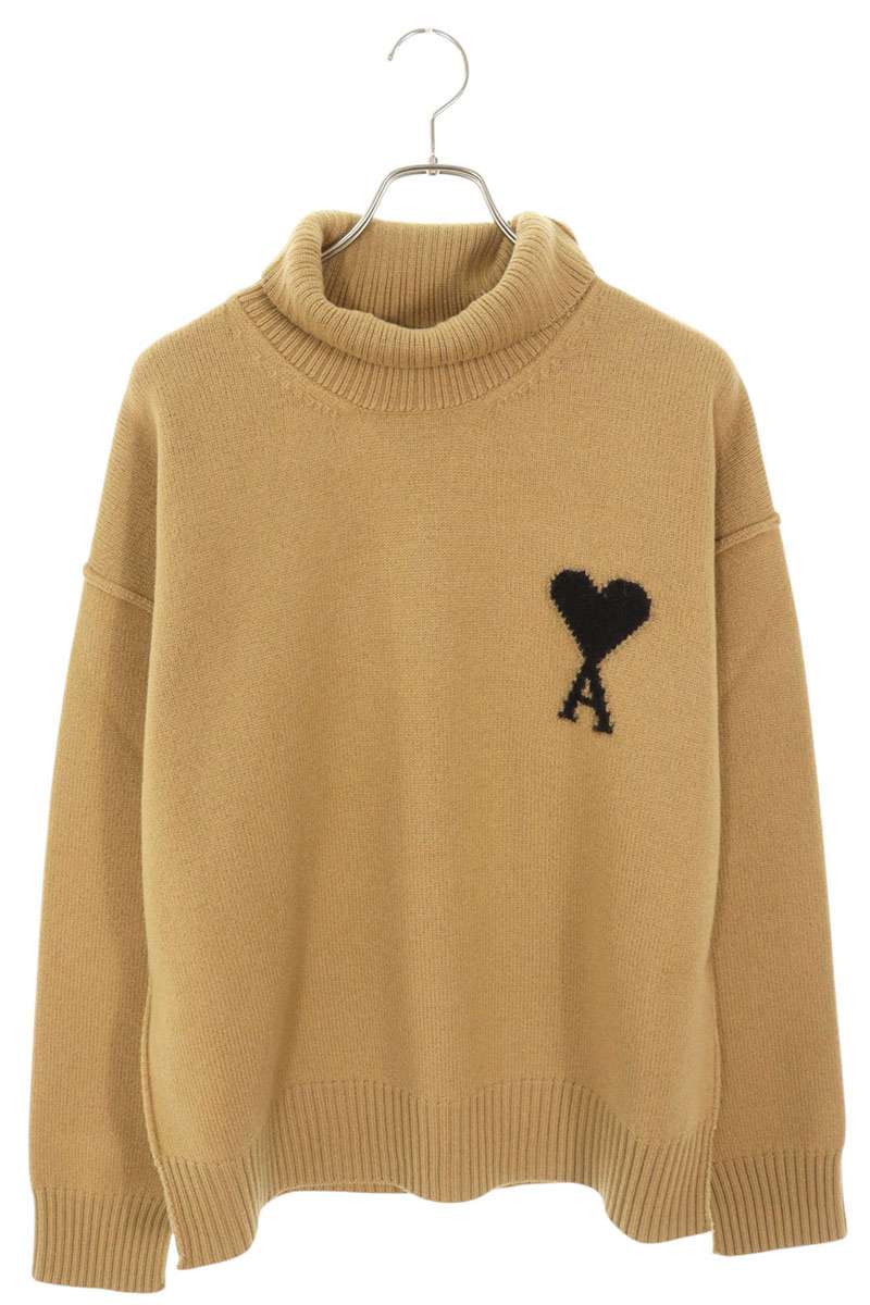 AMI 25AW Embroidered Knit Sweater Brown Size M