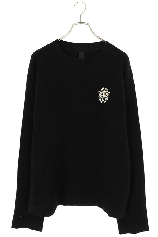 Chrome Hearts Dagger Cashmere Knit Sweater Size M Black x Silver
