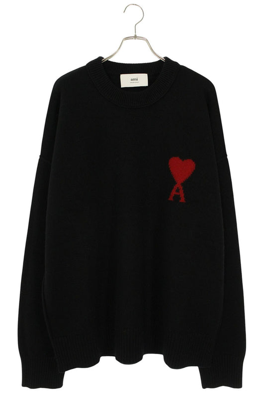 AMI 25AW Embroidered Crewneck Knit Sweater Multi Size XXL