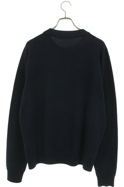 LOUISVUITTON 24AW Front Embroidered Knit Navy Size XL