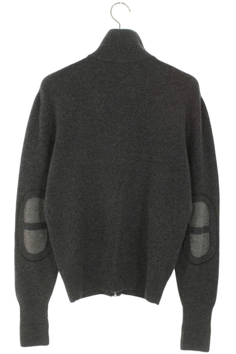 HERMES Cashmere Driver's Knit Gray Size XS