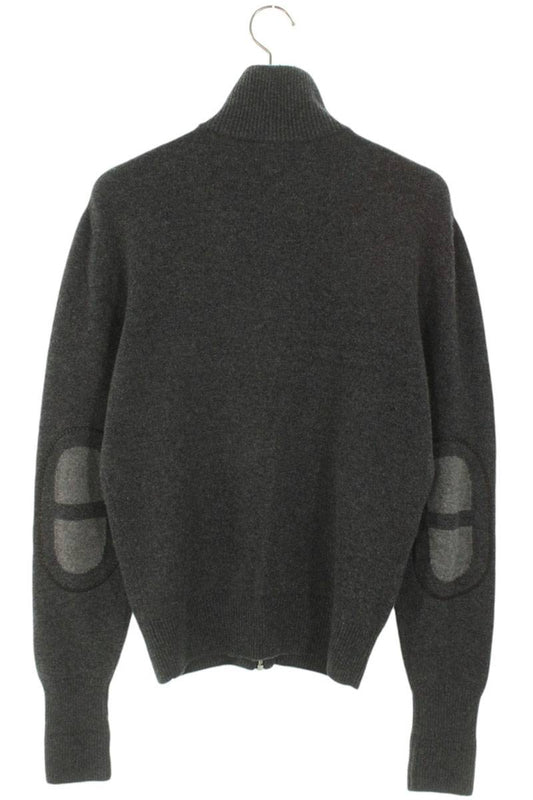 HERMES Cashmere Driver's Knit Gray Size XS
